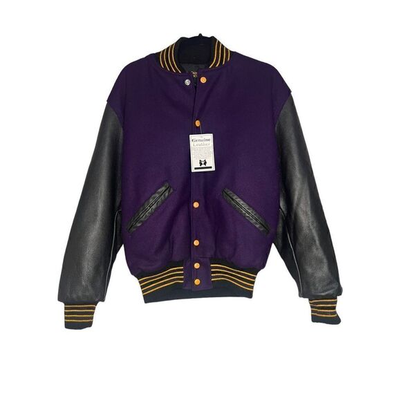 NEW Rock Creek Athletics Wool and Leather Lettermen Jacket - Men’s S - Picture 1 of 7